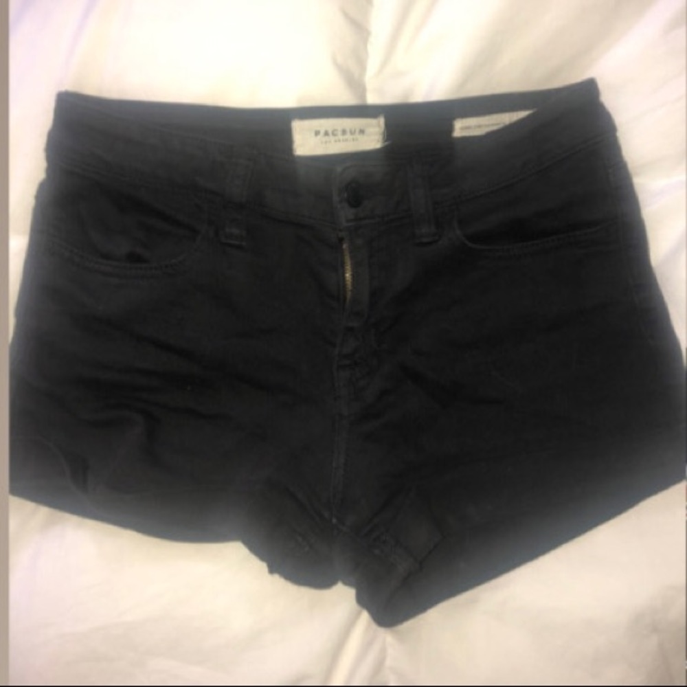 PacSun black denim short shorts